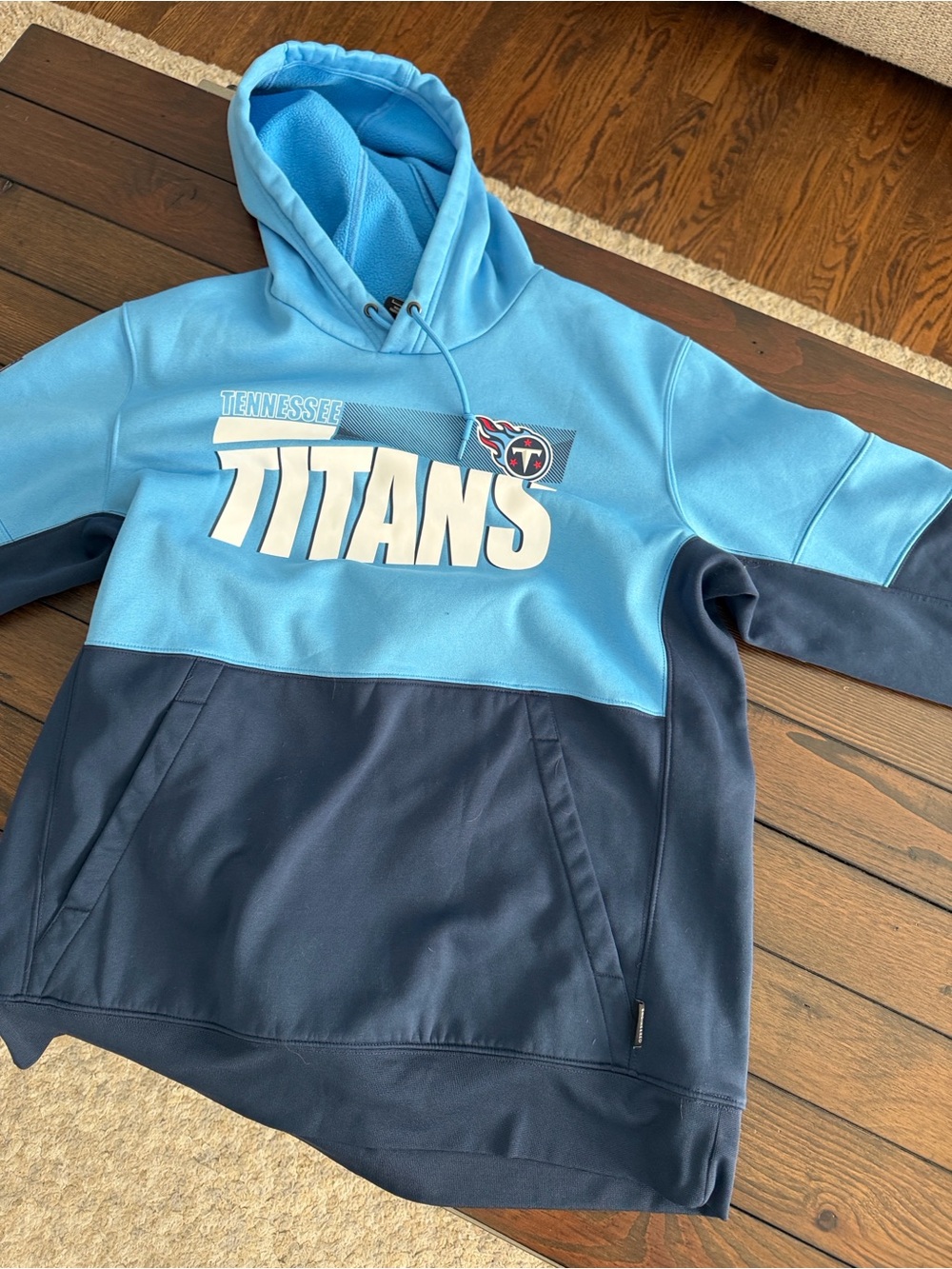 Nike Tennessee Titans Light Blue and Navy Pullover Hoodie
